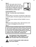 Preview for 9 page of Waring WJX50 Instruction Book