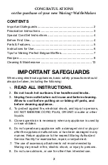 Preview for 2 page of Waring WMK200 User Manual