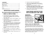 Preview for 2 page of Waring WMR300 Series Manual