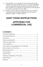 Preview for 3 page of Waring WPO350 Manual