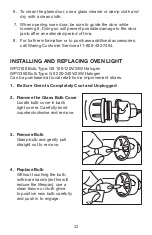 Preview for 12 page of Waring WPO350 Manual