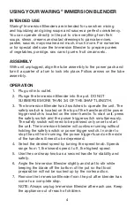 Preview for 4 page of Waring WSB Series Operating Manual