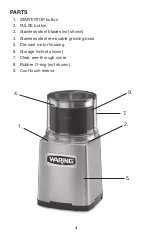 Предварительный просмотр 4 страницы Waring WSG60 Instruction Booklet