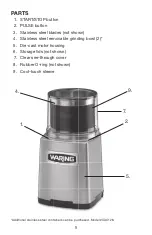 Предварительный просмотр 5 страницы Waring WSG60E Manual