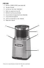 Предварительный просмотр 21 страницы Waring WSG60E Manual