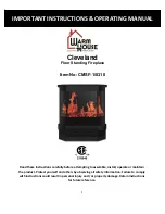 Warm House Cleveland CMSF-1/0310 Operating Manual preview
