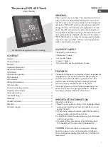 Warm-On MCS-450 Touch User Manual предпросмотр