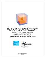 Предварительный просмотр 1 страницы WARM SURFACES TW 01012 Installation Manual