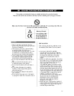 Preview for 11 page of Warm Tech TC2104TVTIM Original Instructions Manual