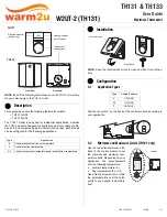 Preview for 1 page of Warm2U TH131 User Manual