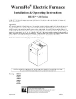 WarmFlo EC001 Installation & Operating Instructions Manual preview