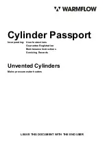 WarmFlow Cylinder Passport User Instructions preview