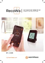 Warmhaus RecoWa Installation Manual And User'S Manual preview