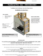 Warmington Traditional Fire - Gas 1000 Installation Instructions Manual preview