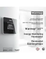 Warmup 3IE Installation And Operation Manual preview