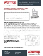 Warmup DS-8C Installation Instructions Manual preview