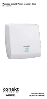 Warmup konekt WIRELESS KW-UKHUB Installation And Operating Manual preview