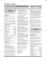 Warmup OTN-1991-WA Instructions Manual preview