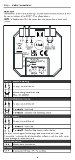 Preview for 4 page of Warmup tempo ELT-01-XX-01 User Manual