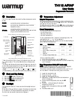 Preview for 1 page of Warmup TH115 A User Manual