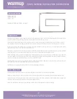 Preview for 2 page of Warmup TW080 Installation Instructions Manual