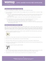 Preview for 6 page of Warmup TW080 Installation Instructions Manual