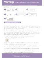 Preview for 8 page of Warmup TW080 Installation Instructions Manual