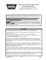 Warn 69474 Installation Instructions Manual preview