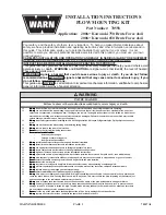 Warn 70558 Installation Instructions Manual preview