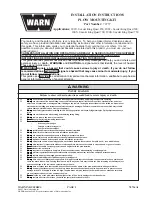 Warn 70737 Installation Instructions Manual предпросмотр