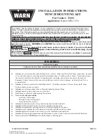 Preview for 1 page of Warn 72008 Installation Instructions Manual