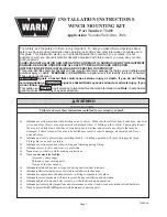 Warn 72492 Installation Instructions Manual preview