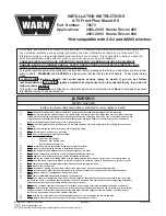 Warn 79673 Installation Instructions Manual предпросмотр