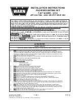 Предварительный просмотр 1 страницы Warn 82530 Installation Instructions Manual