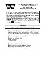 Warn 83405 Installation Instructions Manual предпросмотр