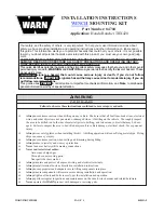 Preview for 1 page of Warn 84704 Installation Instructions Manual