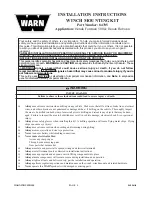 Warn 84705 Installation Instructions Manual preview