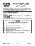 Warn ProVantage 79958 Installation Instructions Manual preview