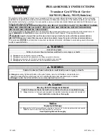 Warn Trans4mer Gen II 90110 Pre-Assembly Instructions preview