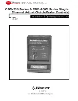 Предварительный просмотр 1 страницы Warner Electric CBC-200 Series Installation & Operating Instructions Manual