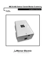 Preview for 1 page of Warner Electric MCS-805 Series Installation Instructions Manual