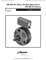 Предварительный просмотр 1 страницы Warner Electric PB-500 Pin Drive Installation Instructions Manual