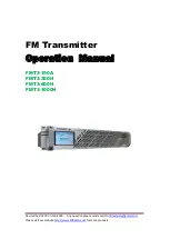 Warner RF FMT3-1000H Operation Manual preview