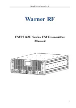 Предварительный просмотр 1 страницы Warner RF FMT5.0-2U Series Manual