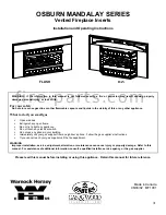 Warnock Hersey MANDALAY Series Installation And Operating Instructions Manual preview