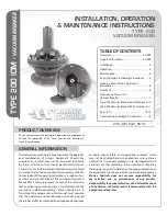 Preview for 1 page of Warren Controls 200 Installation, Operation & Maintenance Instructions Manual