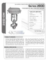 Preview for 1 page of Warren Controls 2800 Series Installation Instructions & Maintenance