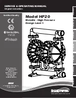 Предварительный просмотр 1 страницы Warren rupp SANDPIPER HP20 Service & Operating Manual