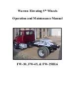 Warren FW-30 Operation And Maintenance Manual preview