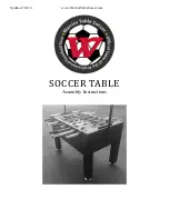 Warrior Table Soccer SOCCER TABLE Assembly Instructions Manual preview